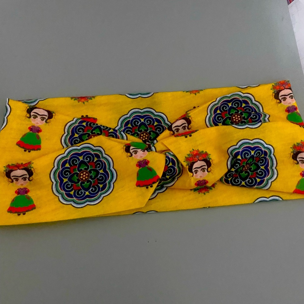 Frida kahlo elastic head wrap